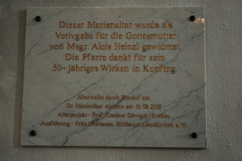 Marienaltar der Pfarrkirche Kopfing / Johann Gschwendtner Marienaltar der Pfarrkirche Kopfing