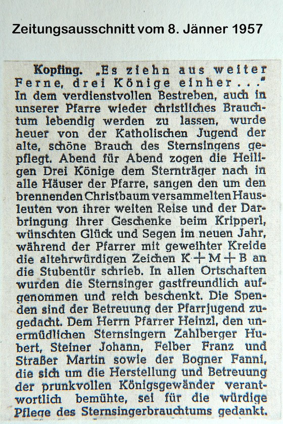 Johann Gschwendtner Zeitungsbericht 8.Jänner 1957