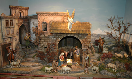 Kopfing Krippe in Pfarrkirche / Johann Gschwendtner