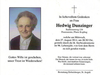 Hedwig Dunzinger