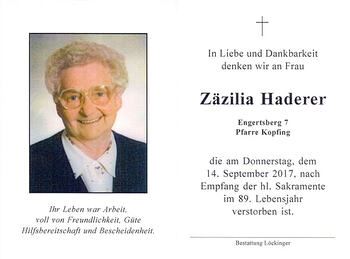 Zäzilia Haderer