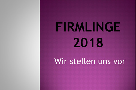 Präsentation Firmvorstellungsmesse