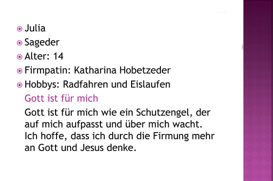 Präsentation Firmvorstellungsmesse