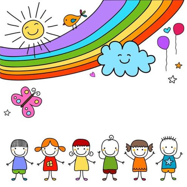 kids group and rainbow / Pfarrgemeinde Prambachkirchen kids group and rainbow