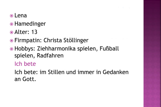 Präsentation Firmvorstellungsmesse
