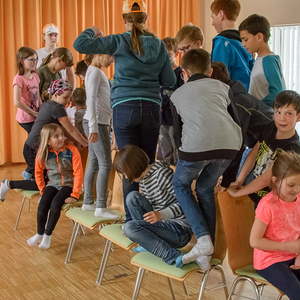 Dekanatsjungschar-Spiele-Nachmittag„Simsalabibel“ war das heurige Thema des Spielenachmittags im Pfarrheim Micheldorf. Gemeinsam mit der Simsalabibel haben die Kinder biblische Figuren wie Noah, Jakob, Josef, Samuel oder Daniel besucht und haben ein
